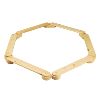 Wooden Balance Beam natural 6 elements